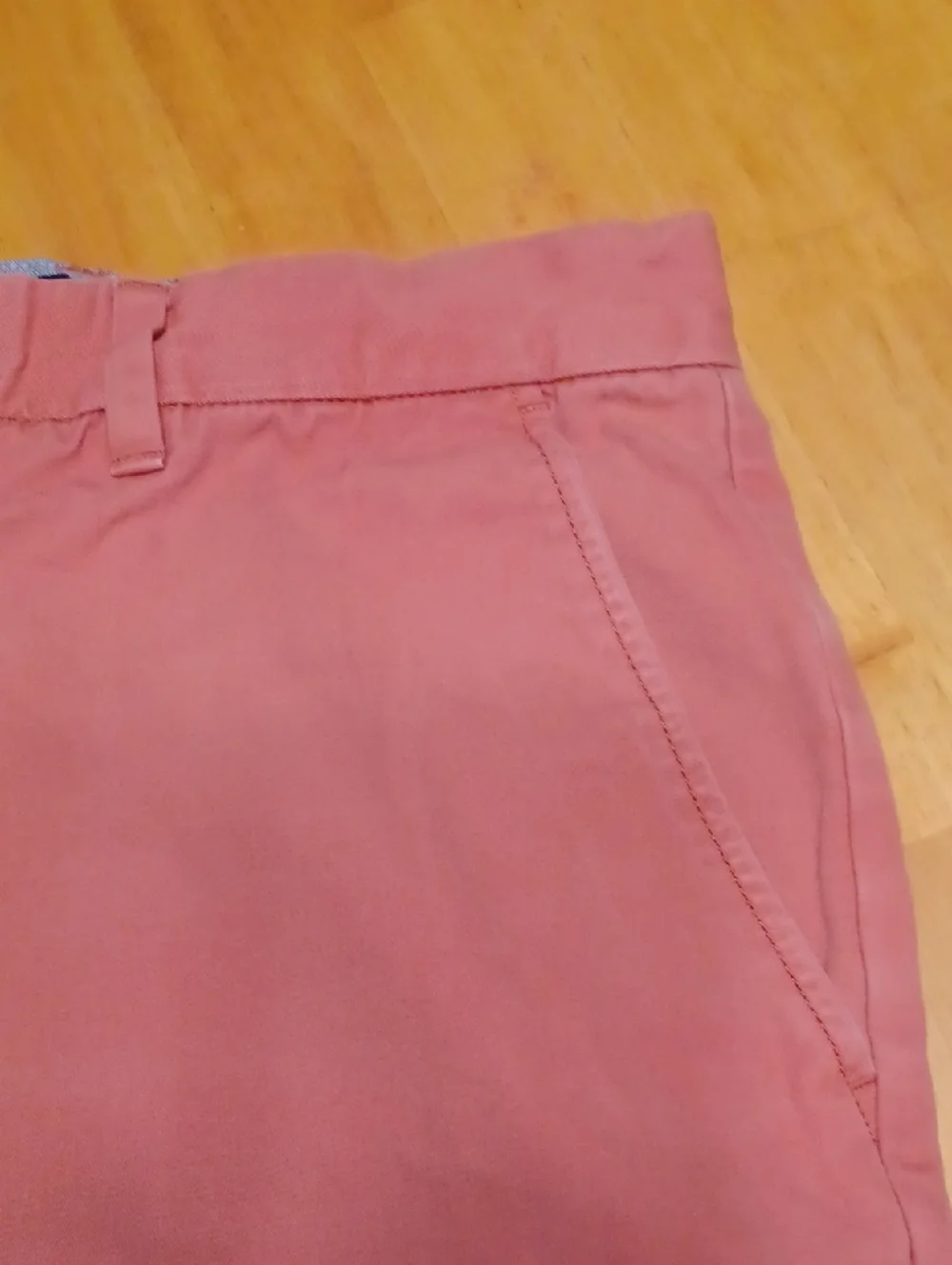 Tommy Hilfiger Men's Coral Pink Flat Front Chino Shorts Size 34